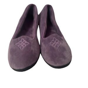 Dearforms Womens Purple Memory Foam Microfiber Velour Slippers Size L(9/10)
